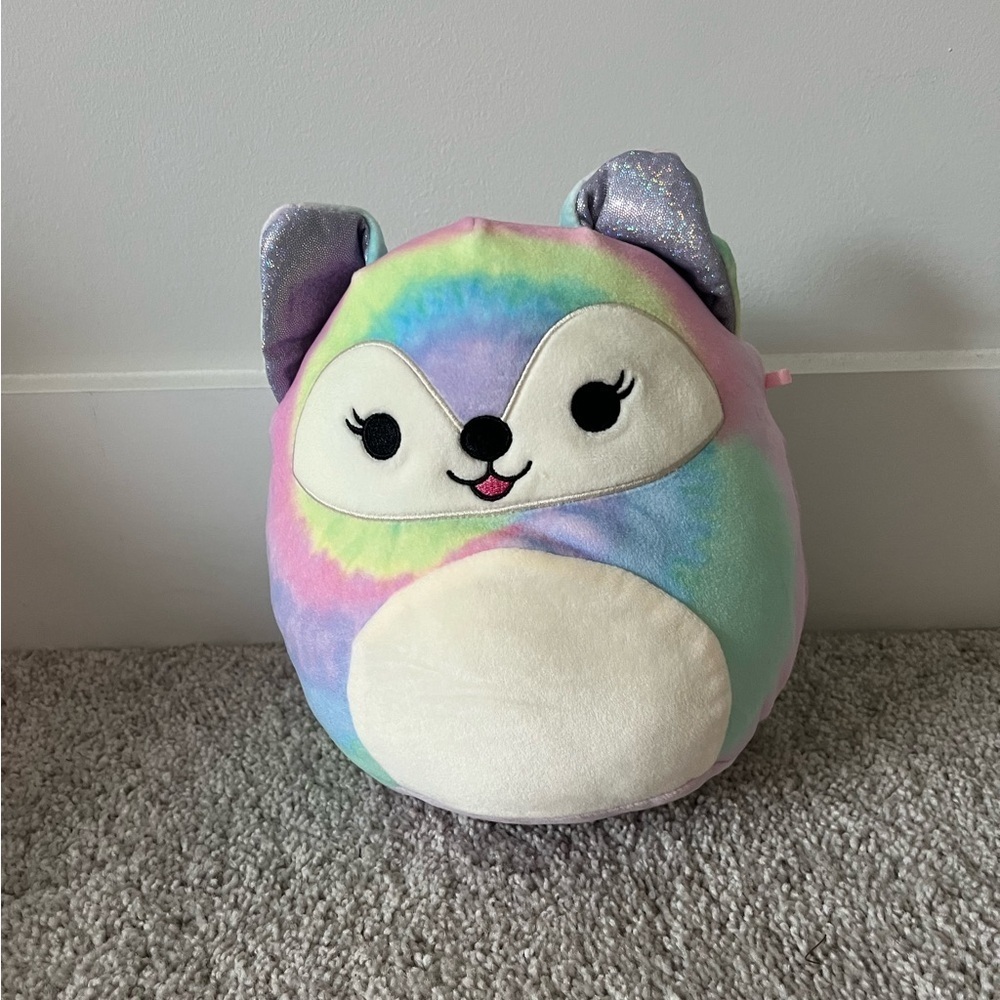 Rainbow Tye-Dye Fox Squishmallow 8in